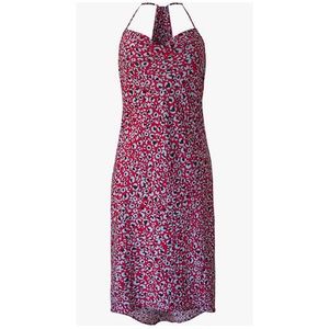 BCBG Cocktail Cowl Neck Asymmetrical Satin Dress